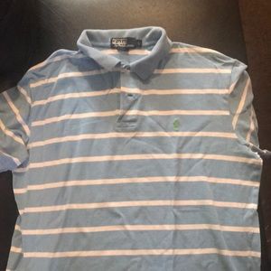 Carolina blue white stripe polo shirt